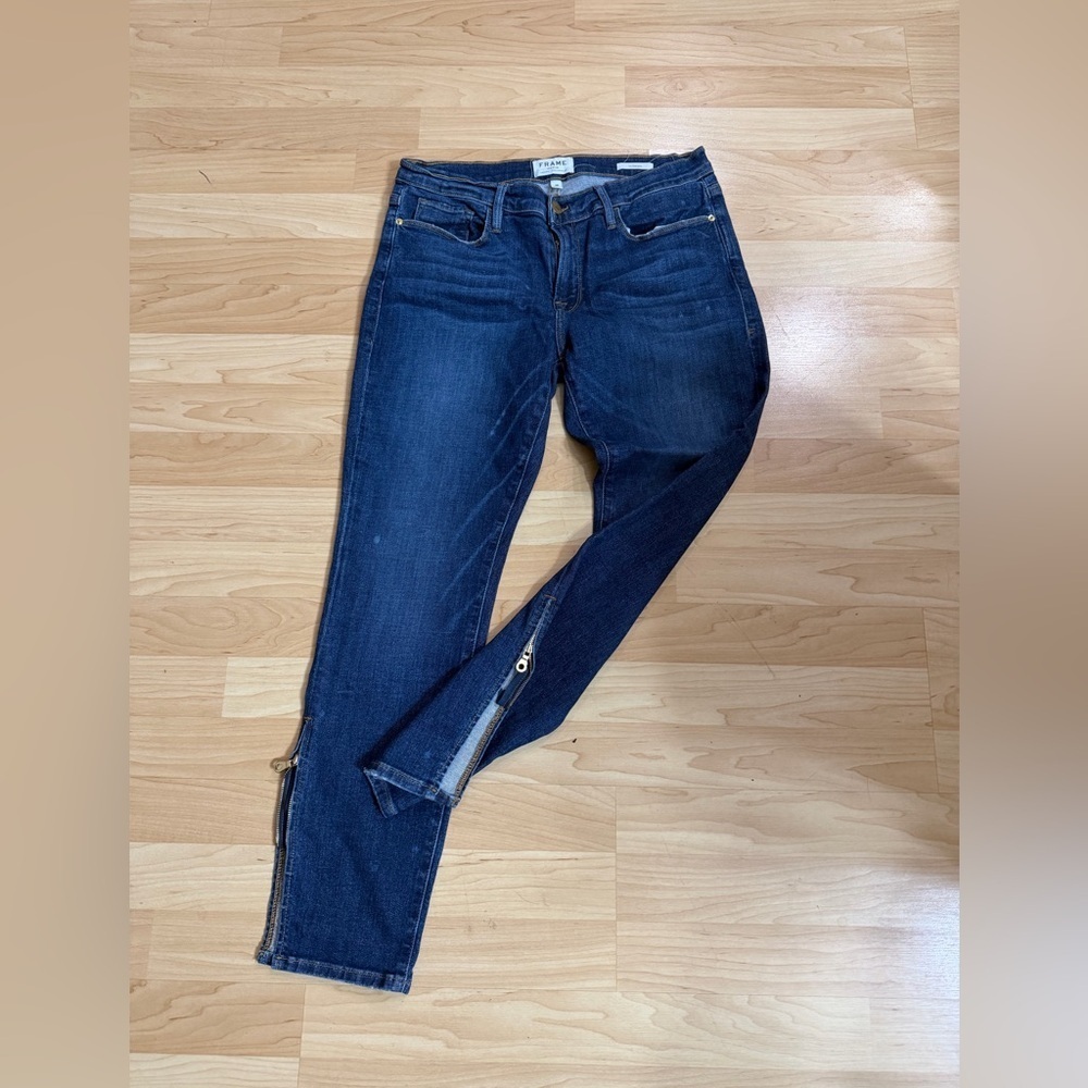 Frame Denim Marion Jeans Zip Ankle Super Cute Size 28